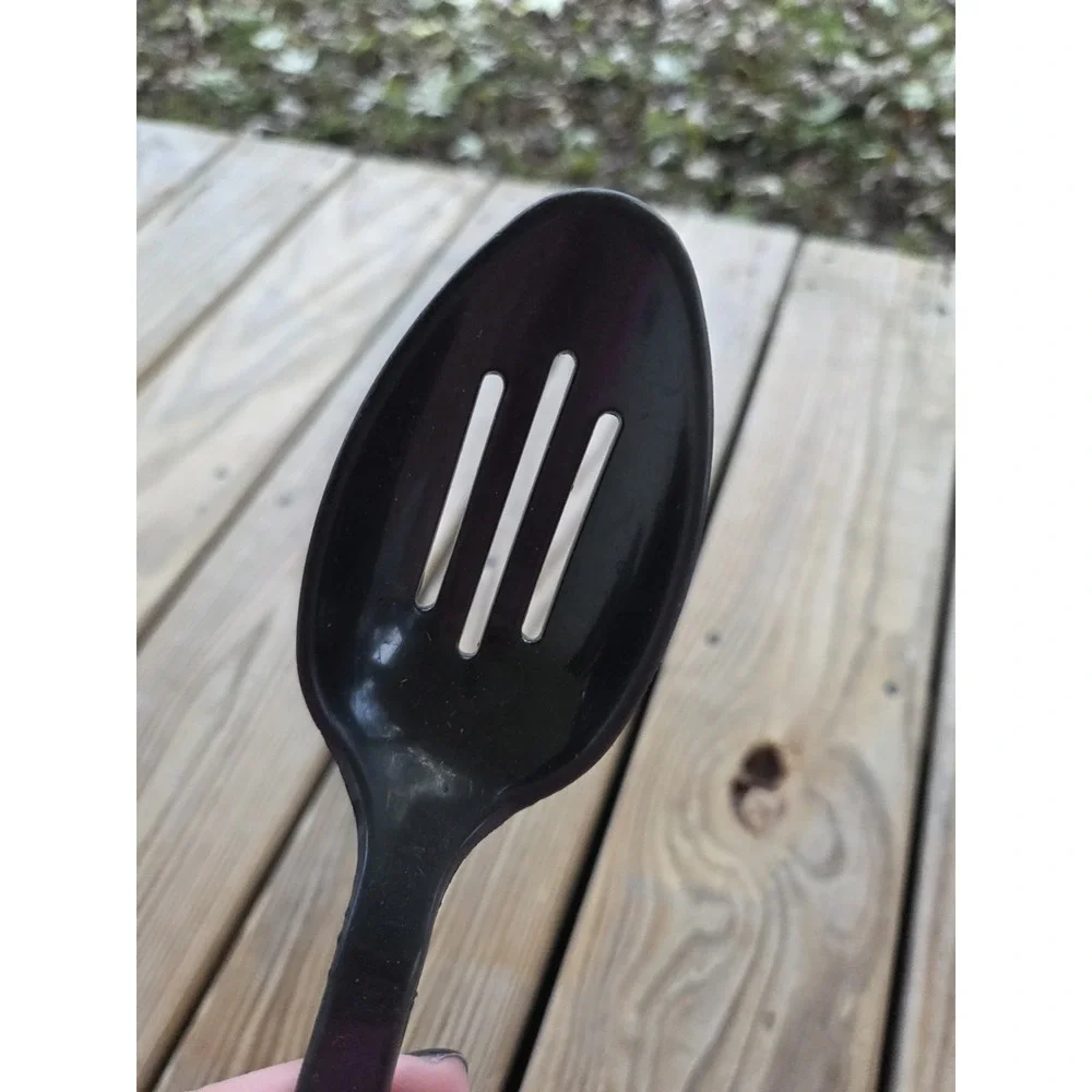 Vintage Tailor Made Black Nylon‎ Slotted Spoon Heat Resistant